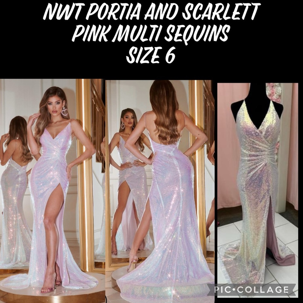 NWT Portia and Scarlett multi pink sequins size 6